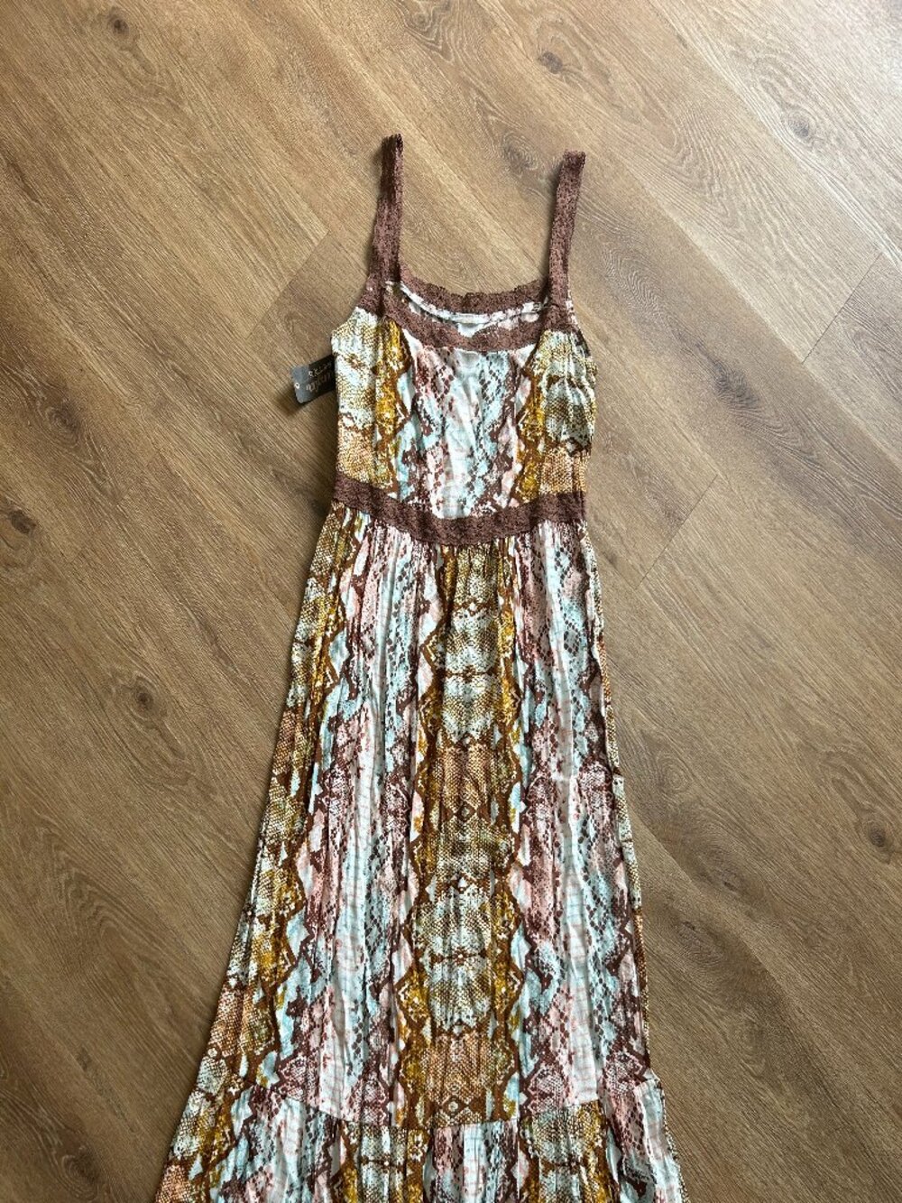 NWT Wrangler Retro Women's M Snakeskin Print Maxi Dress - Picture 5 of 8